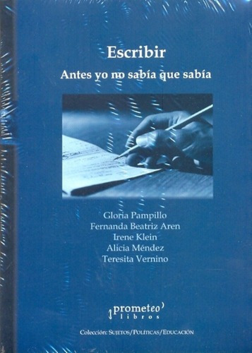 Escribir - Aa.vv, De Aa. Vv.. Editorial Prometeo En Español