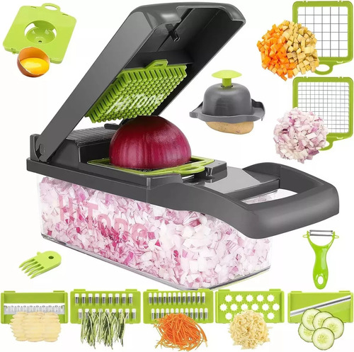 Picador Rayador Rebanador D Frutas Verduras Multifuncional