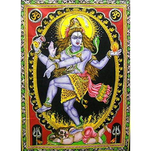 Pintura De Pared De Shiva Bailando Como Nataraja Lentej...