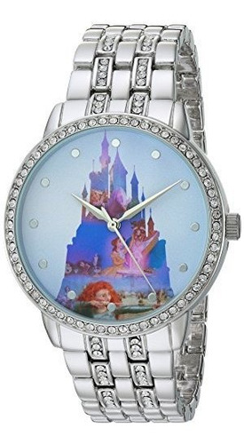 Reloj De Mujer De Disney Con Diseño De Princesa, Metal Y Al