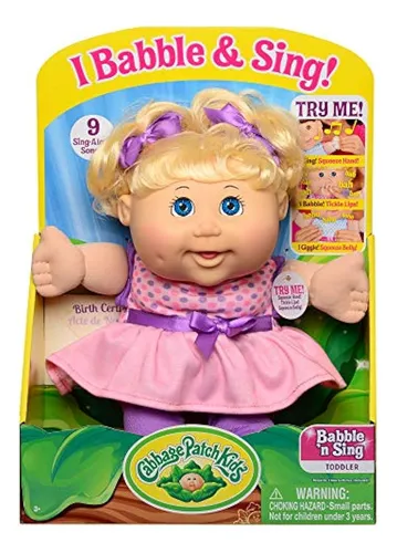 Cabbage Patch Kids Deluxe Babble? N Sing Toddler In Pink Fas
