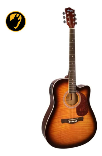 Violão Tagima Memphis Md18 Folk Elétrico Aço Tobacco Burst