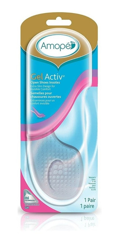 Imagen 1 de 7 de Amope Plantillas De Gel Para Zapatos Abiertos, Tacones, 1par