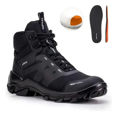 Bota de Segurança Hybrid All Black Composite + Palmilha Gel — R$ 323,80 em Mercado Livre