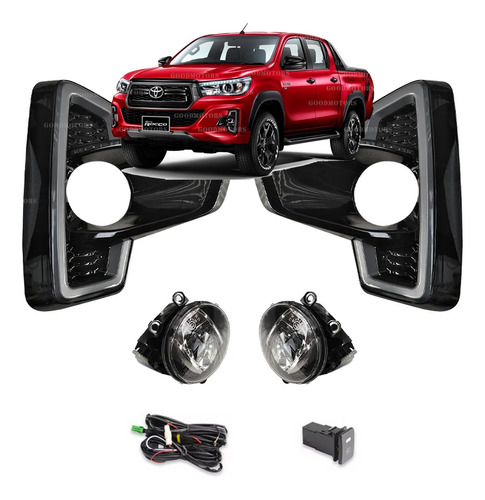 Kit Faroles Neblineros Toyota Hilux Revo 2019/2020 Bisel Led