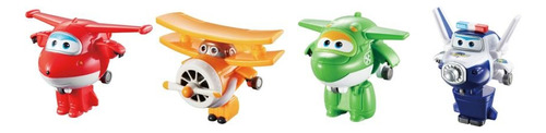 Paquete De 4 Super Wings Transform-a-bots, Jett, Grand Albe.