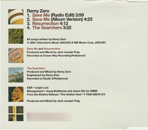 Cd Save Me (remy Zero) Estándar