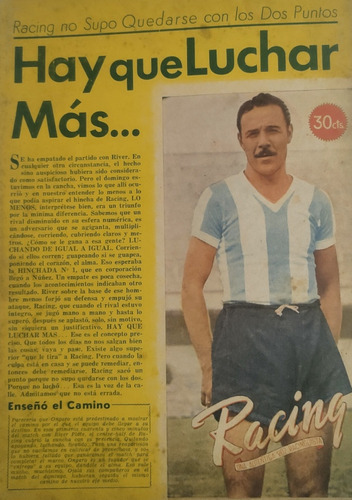 Revista Racing 258 Ongaro, River 2 Racing 2 Campeonato 1948