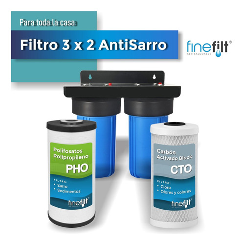 Filtro De Agua Para Toda La Casa Tinaco Antisarro 3x2 Jumbo