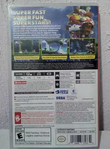 Sonic Superstars (físico) Switch (Usado)