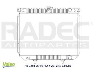 Radiador Nissan D21 1991-1992-1993-1994-1995-1996 L4 2.4 Lts