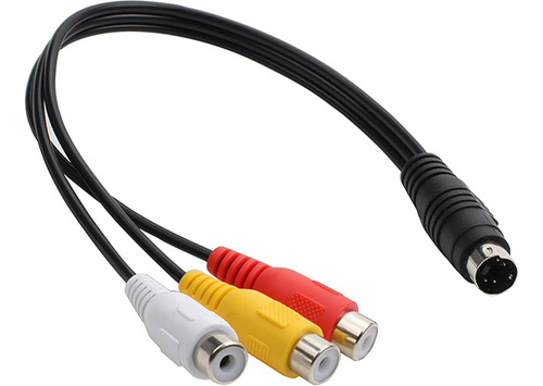 Cable S-video De 4 Pines A 3 Rca Av Hembra Para Tv, Pc, Av