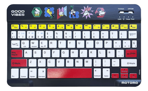 Combo Teclado, Mouse Inalambrico Recargable Bluetooth Disney