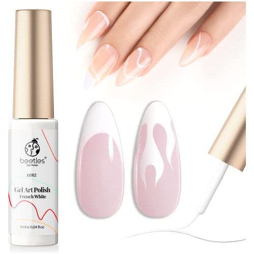 Esmalte En Gel Blanco Delineador Para Uñas Francesas Beetle