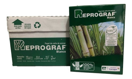 Imagen 1 de 1 de Caja Resma De Papel Blanco 10 Unidades De 500 Hojas De 75gr