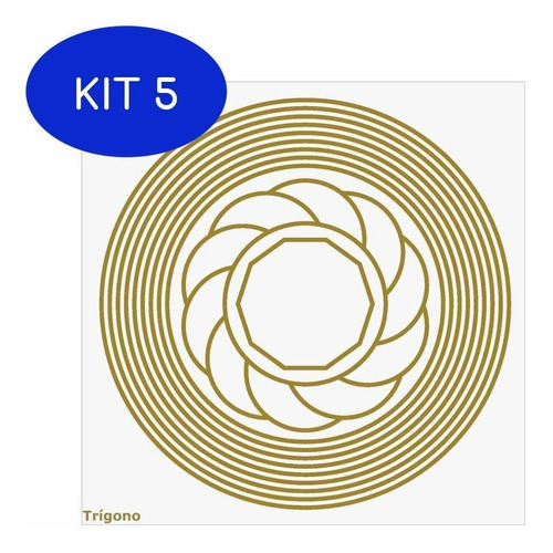 Kit 5 Placa Radiônica Trigono