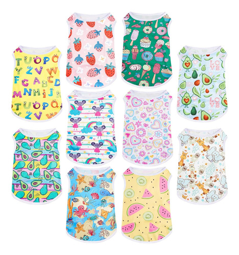 Saintrygo 10 Pcs Adorável Camisas De Cachorrinho Roupas De C