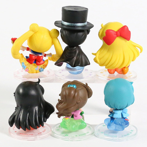 Figuras Sailor Moon X6 Tuxedo Mask Marte Saturno Pluton