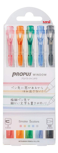 Uni Propus Window Smoke Color, Juego 5 Colores (pus-103t