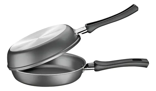 Sarten Doble Tramontina Linea Loreto 20 Cm Color Gris oscuro