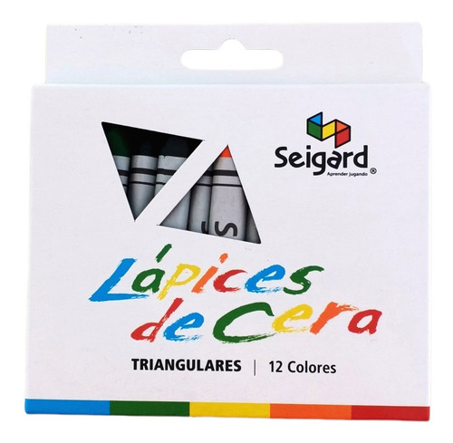 Lápices De Cera Triangulares Seg1025 Multicolor