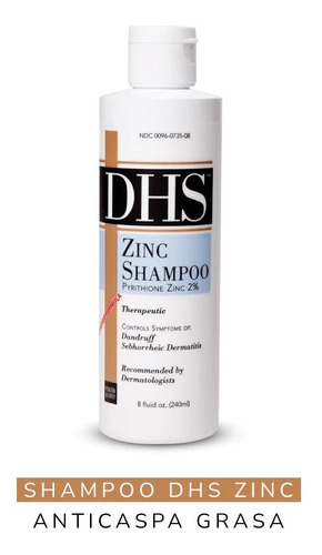 Shampoo Dhs Zinc Al 2%, 240ml. 