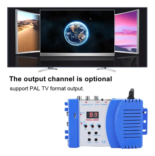 Digital Rf Modulator Hdmi Hdm69 Converter Av-rf Vhf Uhf