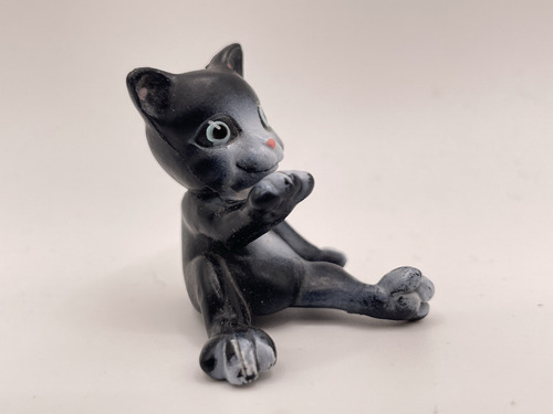 Figura De Gatito Negro De Barbie Gato Accesorio Original (Usado)