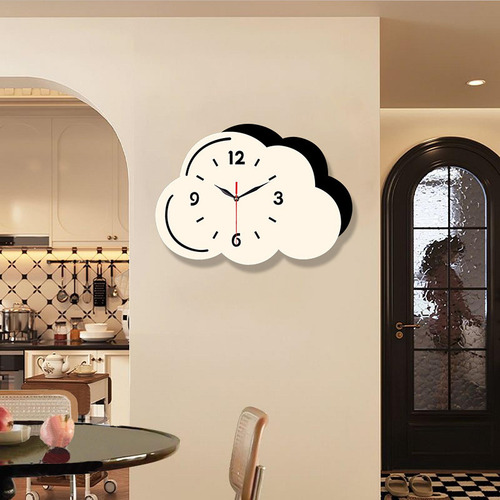 Reloj De Pared Con Diseño De Nubes, Reloj Decorativo