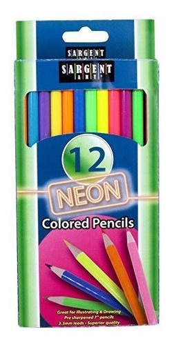 Sargent Art Sarad 22 7241 Neon Lapices De Colores 12 Ct Dib