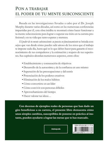 Libro Pon A Trabajar El Poder De Tu Mente Subconsciente