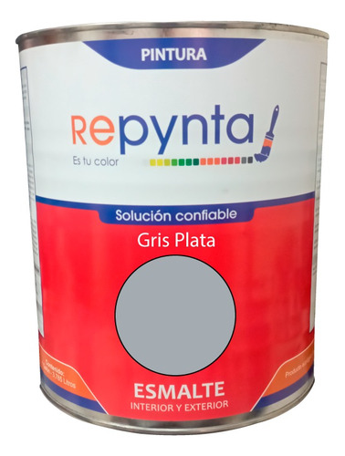 Esmlte Gris Plata Galón Repynta