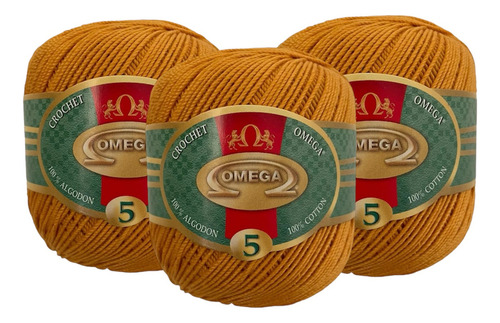 Hilo Crochet Omega No 5. 150 Gramos Color Cobre