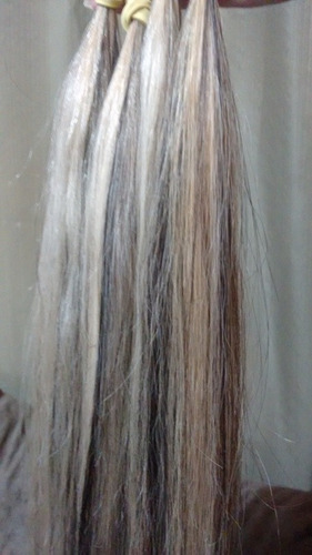 Imagem 2 de 3 de Cabelo Humano Loiro Mechado 50g 45cm Mega Hair