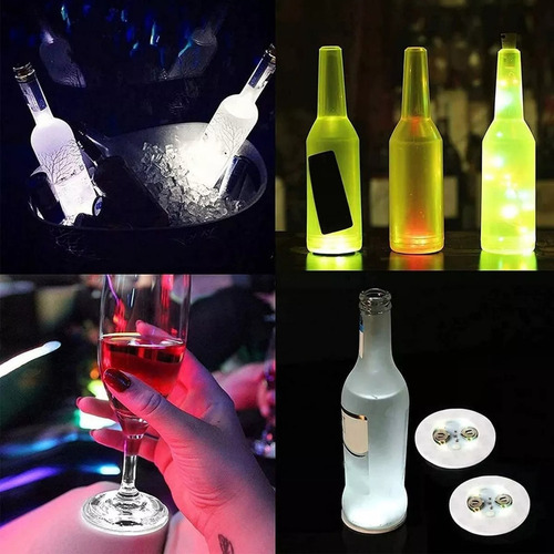 Jinshang Posavasos Con Luces Led Para Bebidas Cerveza Pubs,