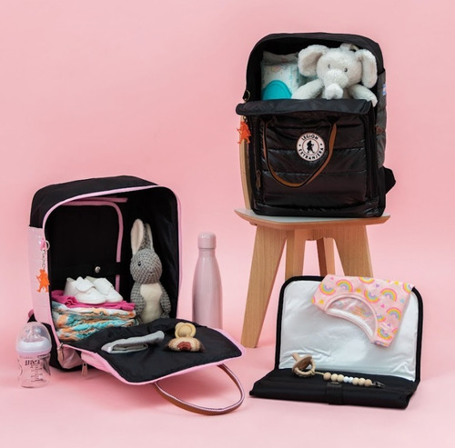 Imagen 9 de 9 de Mochila Baby Bag Patagonia Diamond Rosa Bebe