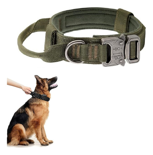 Collar Para Perro, K9, Collar Táctico, Color Verde