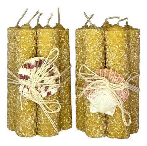 Velas De Miel Con Yagra X 10 Unidades + Portavela Abundancia