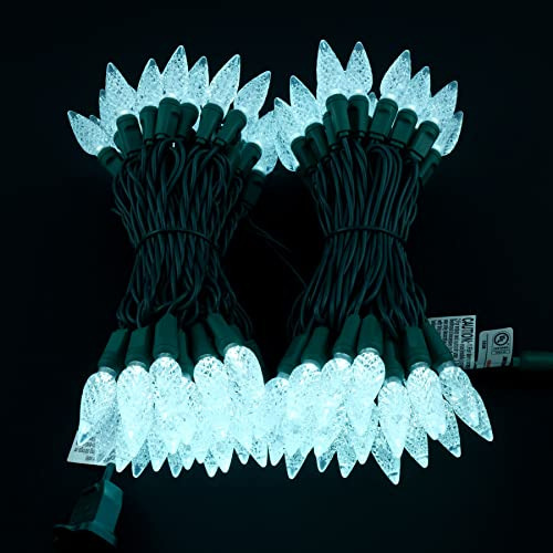 Luces De Navidad Led Blancas Frías C6 Fresa, 33 Pies 1...