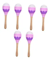 Comprar 6 Piezas Rumba Maracas Fiesta De Madera De Percusión M...