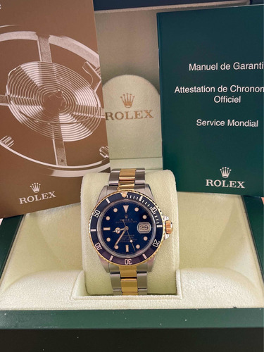 Rolex Submariner Aço E Ouro , Ref 16613 E Mostrador Preto!!!