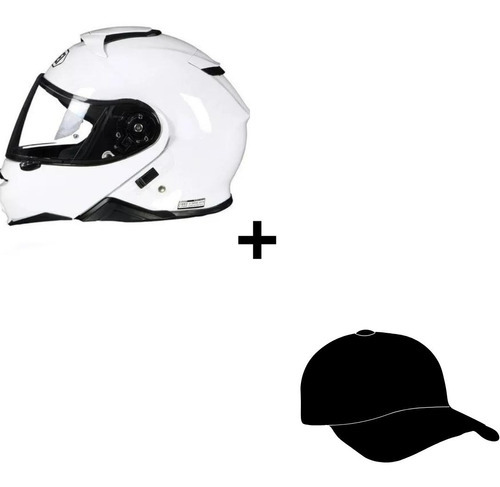 Capacete Escamoteável Shoei Neotec 2 Branco  @# Tamanho Do Capacete 61-62 Xl(gg) Cor Branco