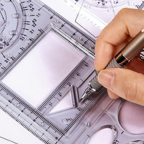 2 X Regla De Dibujo Para Hacer Círculos En Ángulo Regla De