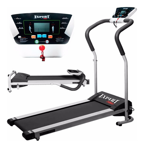 Cinta de correr eléctrica Expert Fitness 1.5 HP 220V - 240V color  negro y gris