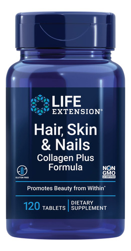 Suplemento Life Extension Collagen Plus F Para Cabello, Piel