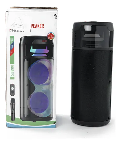 Parlante Torre Portatil Bluetooth Zqs8223 Con Efecto De Luce