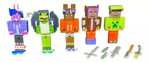 Minecraft cartela com 6 boneco lego