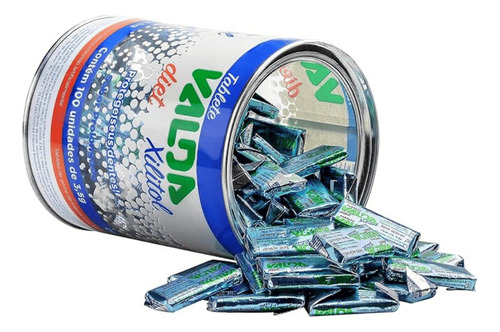 Tablete Gomas De Mascar Valda Diet Com Xilitol Pote 100 Un