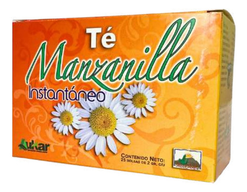 Té Manzanilla Instantaneo Aukar 25 Bolsas De 2gr C/u