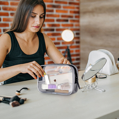 Bolsa Transparente De Viaje Para Cosméticos De Gran Capacida